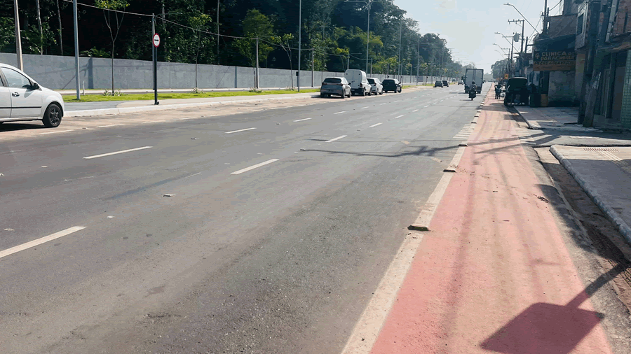 Bairro da Marambaia ganha sua primeira ciclofaixa